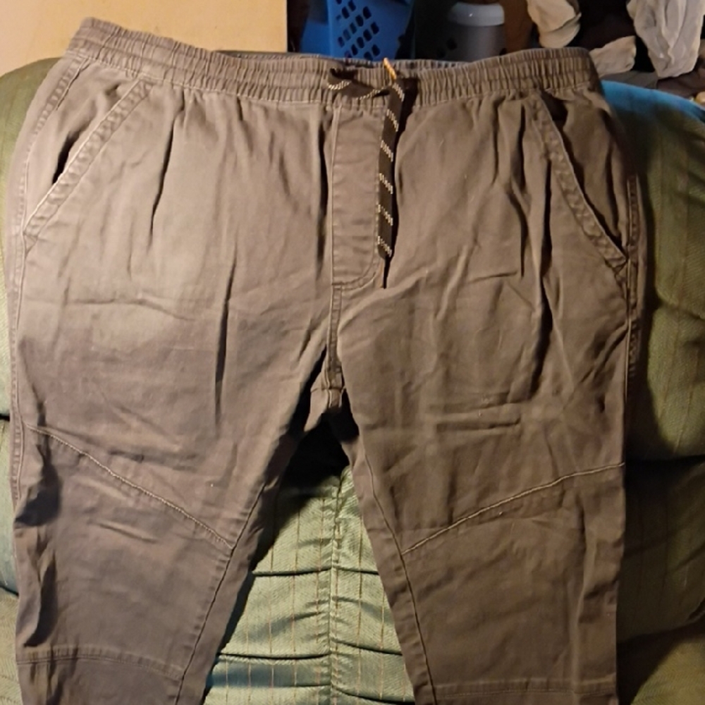 Men's Casual Drawstring Joggers in Charcoal